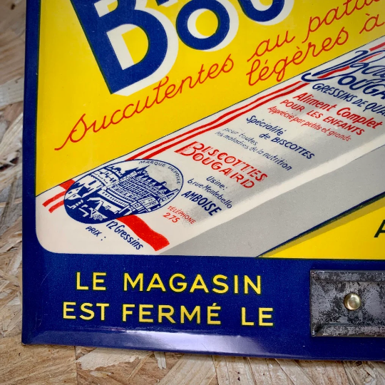 Glaçoïde publicitaire pour Biscottes Bougard à Amboise.