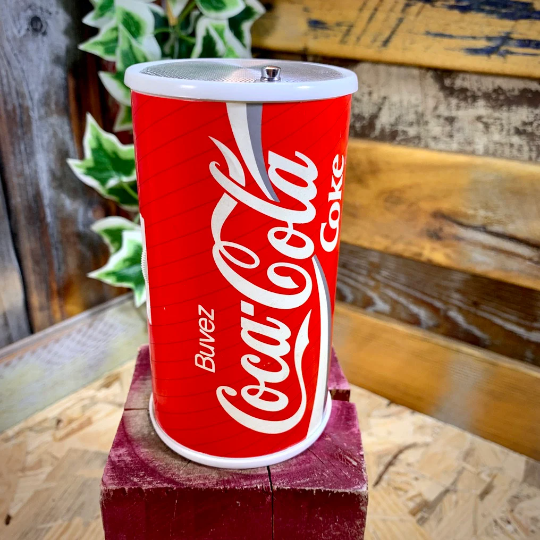 Radio AM/FM publicitaire Coca Cola can vintage en forme de cannette