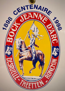 Plaque émaillée bière Jeanne d’Arc.