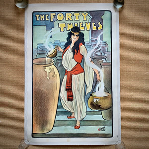 Affiche / lithographie "The Forty Thieves" (Oldfield & Co., c. 1900). London.