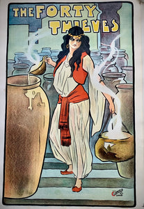 Affiche / lithographie "The Forty Thieves" (Oldfield & Co., c. 1900). London.