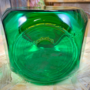 Bonbonnière vintage en verre teinté vert. Pasabahce.
