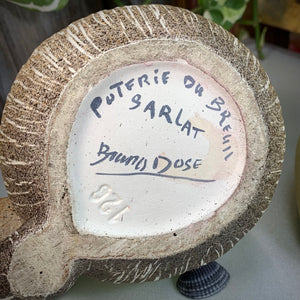 Poterie du Breuil. Bruno Dose. Pot céramique en forme de champignon.