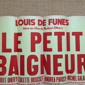 Affiche de Cinéma Le Petit Baigneur avec louis de Funès Robert Dhéry et Michel Galabru