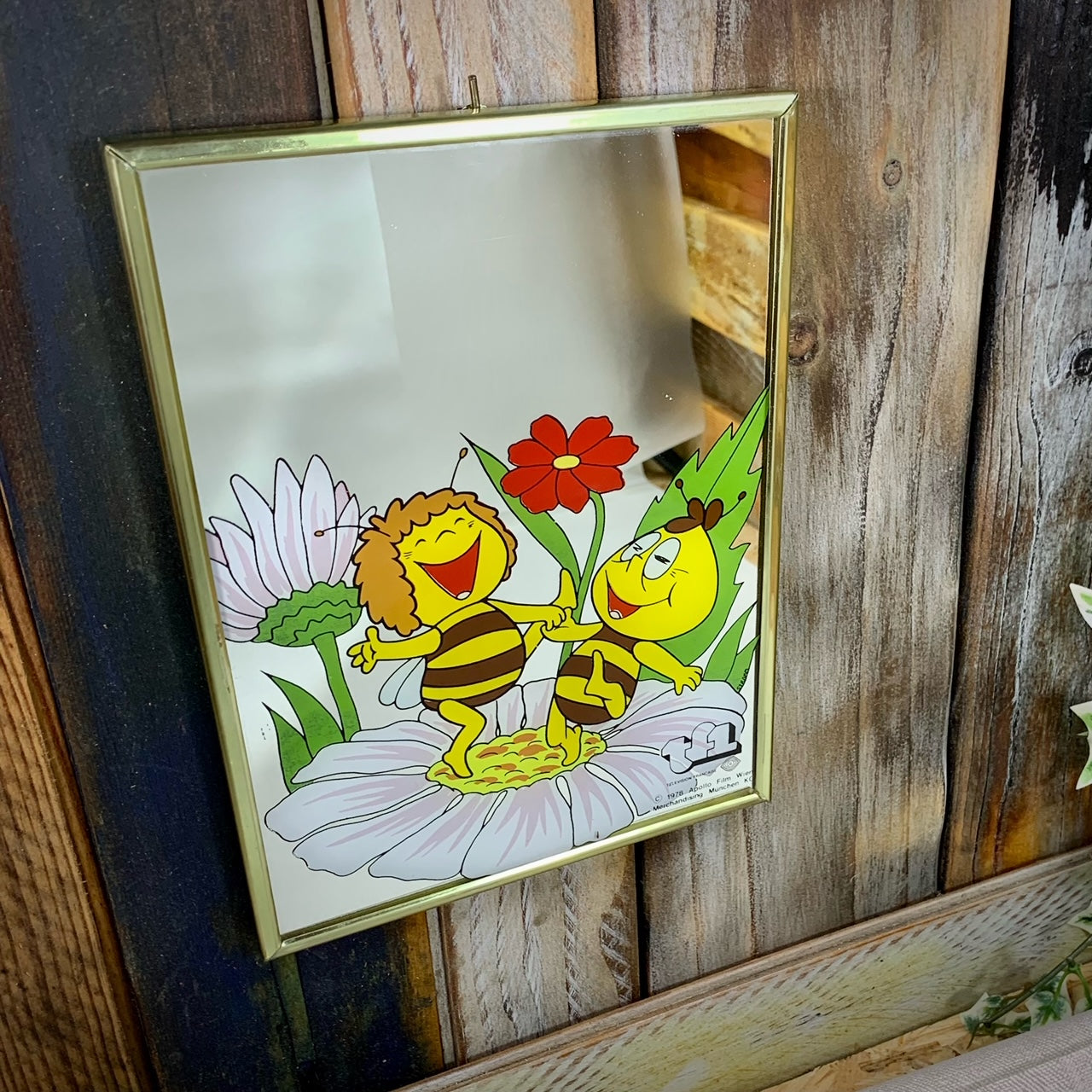 Miroir d'enfant illustrée de Maya l'abeille et Willy - 1978